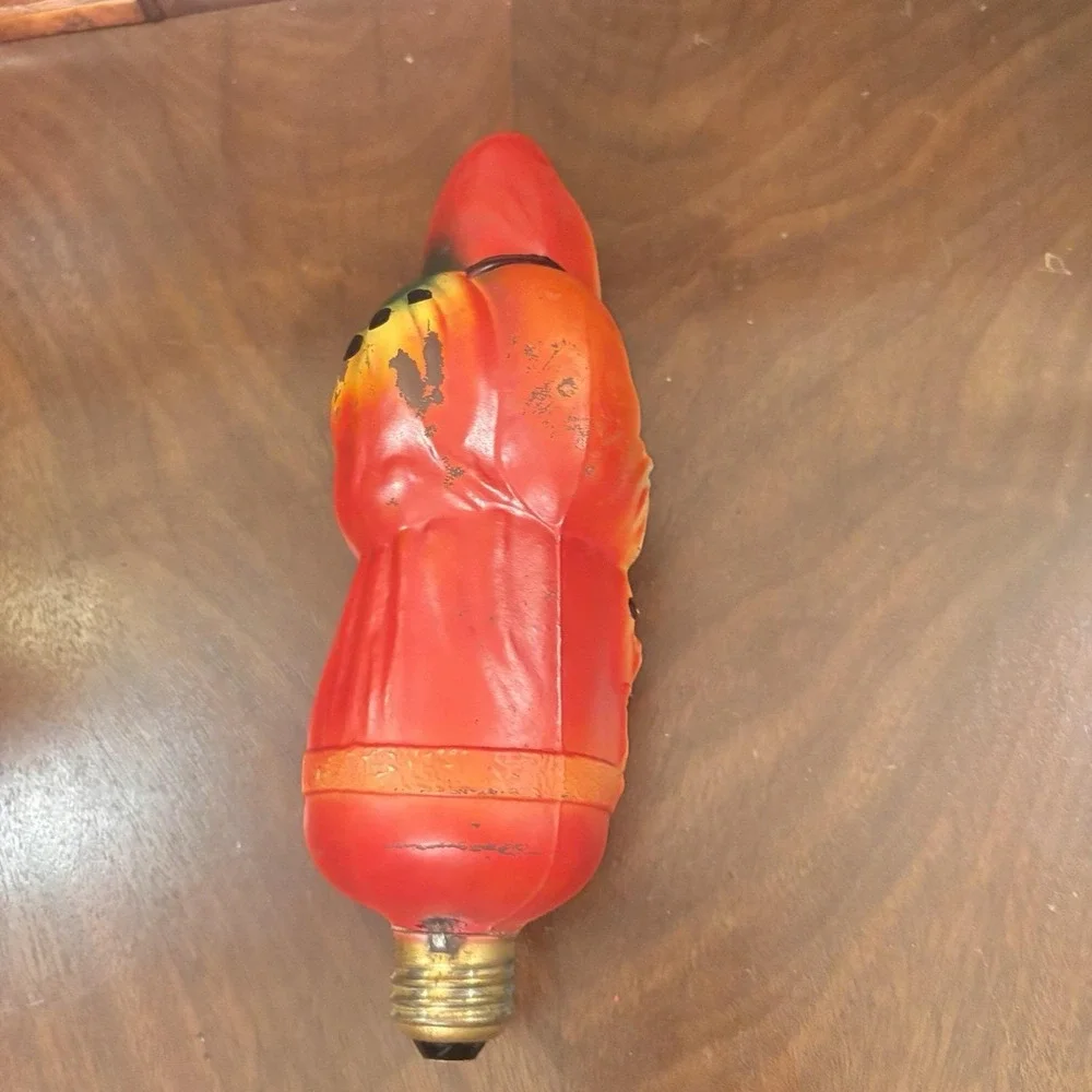 Vintage Belsnickel Santa Claus Figural Christmas Light Bulb 9